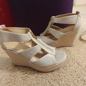 Michael Kors Canvas Wedges
